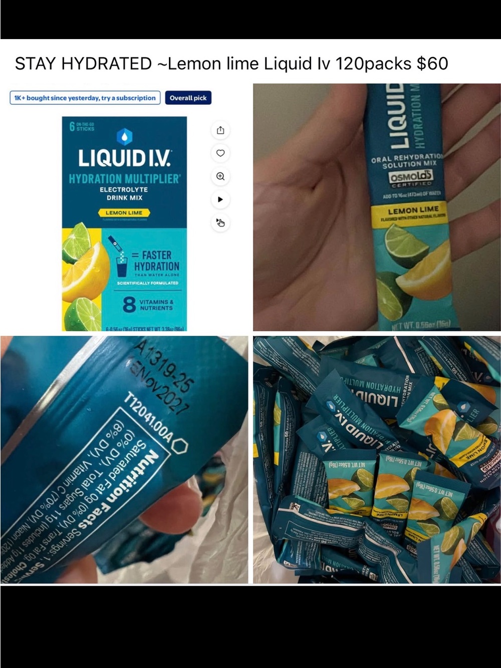 Lemon Lime Hydration Multiplier Sticks - Lemon Lime